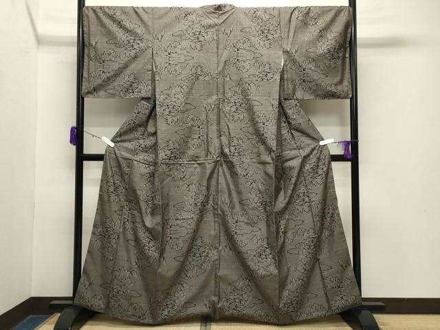 平和屋着物●本場大島紬　9マルキ　風景文　正絹　逸品　CABA9715gh