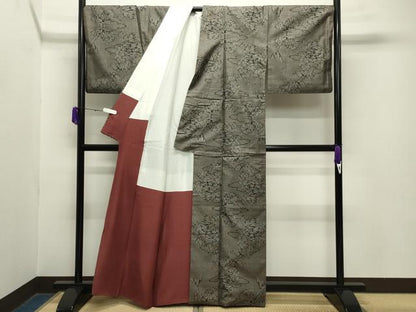 平和屋着物●本場大島紬　9マルキ　風景文　正絹　逸品　CABA9715gh