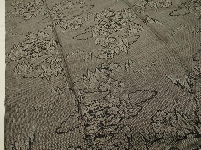 平和屋着物●本場大島紬　9マルキ　風景文　正絹　逸品　CABA9715gh