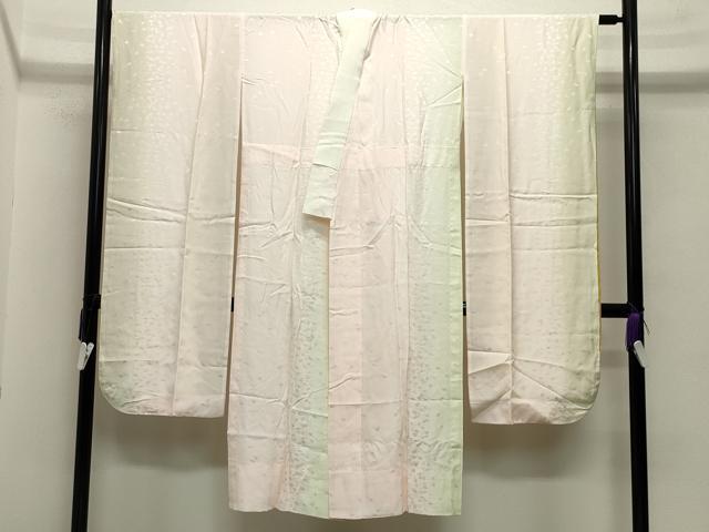 平和屋着物○振袖用長襦袢 無双仕立て 舞桜地紋 暈し染め やまと