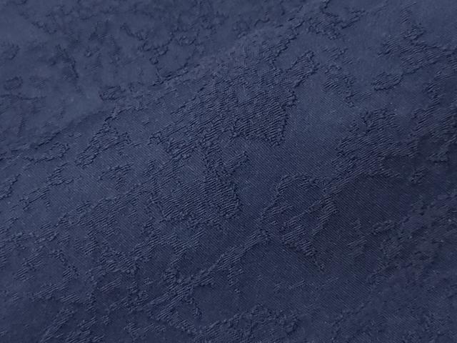 平和屋着物●藍造り国選定無形文化財　藍師・佐藤昭人　藍工房　色無地　吉祥地紋　鉄紺色　正絹　逸品　CABA9726gh 平和屋着物○藍造り国選定無形文化財 藍師・佐藤昭人