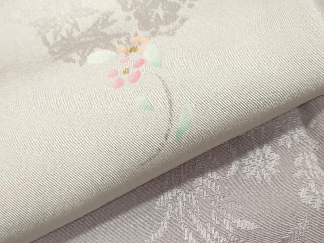 平和屋着物●長襦袢　無双仕立て　作家物　手描き　流水草花文　蛍暈し　金彩　正絹　逸品　未使用　CABA9733gh 平和屋着物○長襦袢 無双仕立て 作家物 手描き 流水草花文 蛍暈し