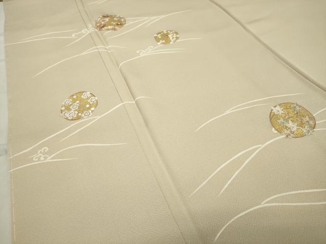 平和屋着物●中国三大刺繍　相良刺繍　訪問着　立波花丸文　金彩　ゑり善扱い　正絹　逸品　未使用　CABA9734gh