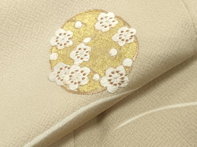 平和屋着物●中国三大刺繍　相良刺繍　訪問着　立波花丸文　金彩　ゑり善扱い　正絹　逸品　未使用　CABA9734gh