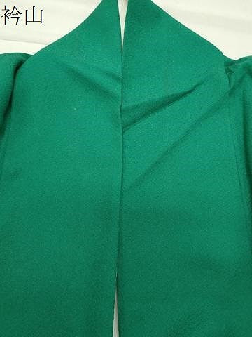 平和屋着物○本草木染作家 瑞寶 色無地 常磐色 鈴乃屋扱い 正絹