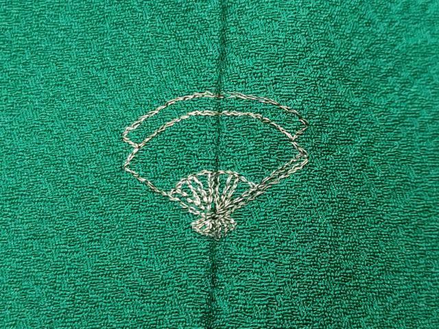 平和屋着物●本草木染作家　瑞寶　色無地　常磐色　鈴乃屋扱い　正絹　逸品　CABA9735gh 平和屋着物○本草木染作家 瑞寶 色無地 常磐色 鈴乃屋扱い 正絹