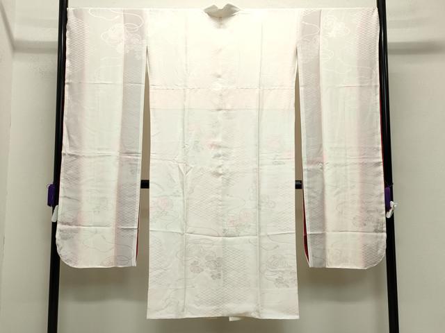 平和屋着物●振袖用長襦袢　袷　鼓花地紋　暈し染め　正絹　逸品　未使用　CABA9739gh