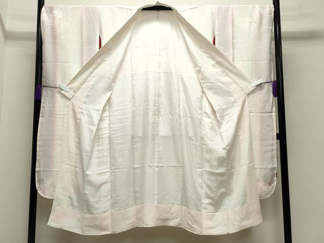 平和屋着物●振袖用長襦袢　袷　鼓花地紋　暈し染め　正絹　逸品　未使用　CABA9739gh