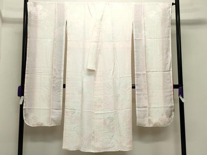 平和屋着物●振袖用長襦袢　袷　鼓花地紋　暈し染め　正絹　逸品　未使用　CABA9739gh