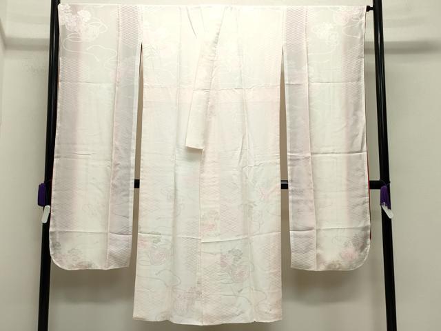 平和屋着物●振袖用長襦袢　袷　鼓花地紋　暈し染め　正絹　逸品　未使用　CABA9739gh