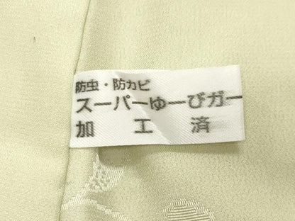 平和屋着物●長襦袢　無双仕立て　葡萄蔦の葉地紋　暈し染め　正絹　逸品　CABA9742gh