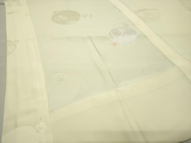 平和屋着物●長襦袢　無双仕立て　絞り　花丸文　半衿刺繍　正絹　逸品　CABA9743gh