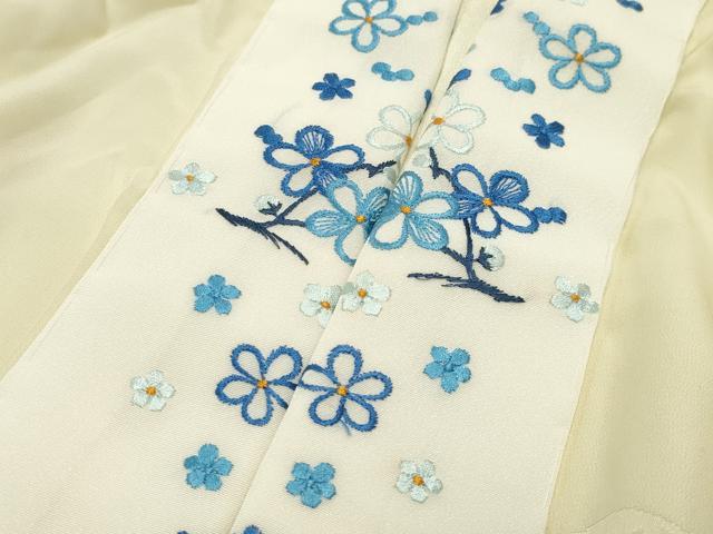 平和屋着物●長襦袢　無双仕立て　絞り　花丸文　半衿刺繍　正絹　逸品　CABA9743gh