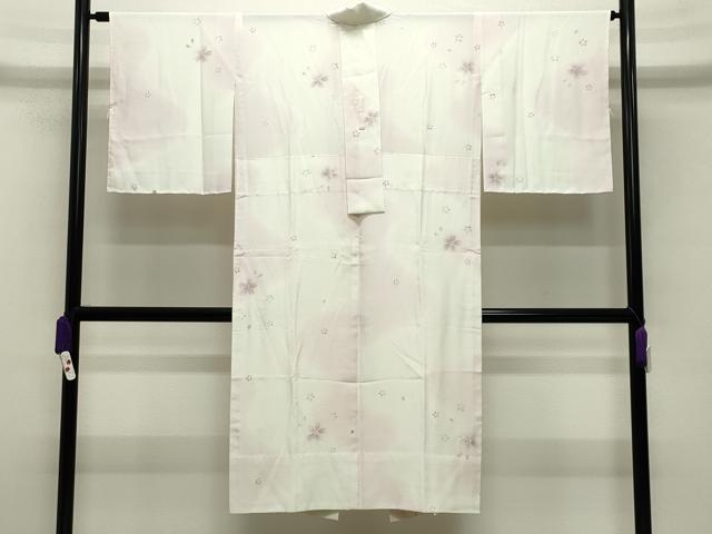 平和屋着物●長襦袢　無双仕立て　絞り　舞桜文　暈し染め　半衿刺繍　正絹　逸品　CABA9751gh