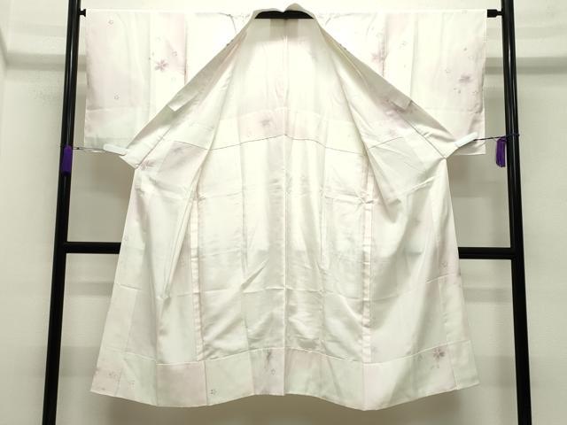 平和屋着物●長襦袢　無双仕立て　絞り　舞桜文　暈し染め　半衿刺繍　正絹　逸品　CABA9751gh
