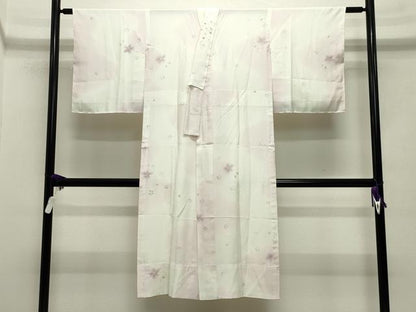 平和屋着物●長襦袢　無双仕立て　絞り　舞桜文　暈し染め　半衿刺繍　正絹　逸品　CABA9751gh