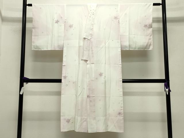 平和屋着物●長襦袢　無双仕立て　絞り　舞桜文　暈し染め　半衿刺繍　正絹　逸品　CABA9751gh