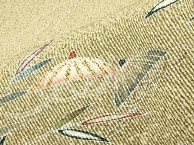 平和屋着物●訪問着　刺繍　御所解宝尽くし文　暈し染め　金彩　正絹　逸品　CABA9757gh