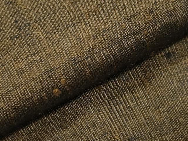 平和屋着物●男性　紬　アンサンブル　霞文　涅色　正絹　逸品　CABA9762gh