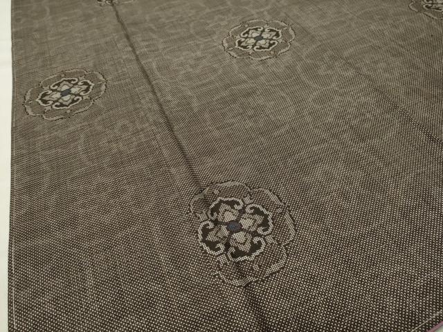 平和屋着物●本場大島紬　7マルキ　舞花文　正絹　逸品　未使用　CABA9777gh 平和屋着物○本場大島紬 7マルキ 舞花文 正絹 逸品 未使用 CABA9777gh