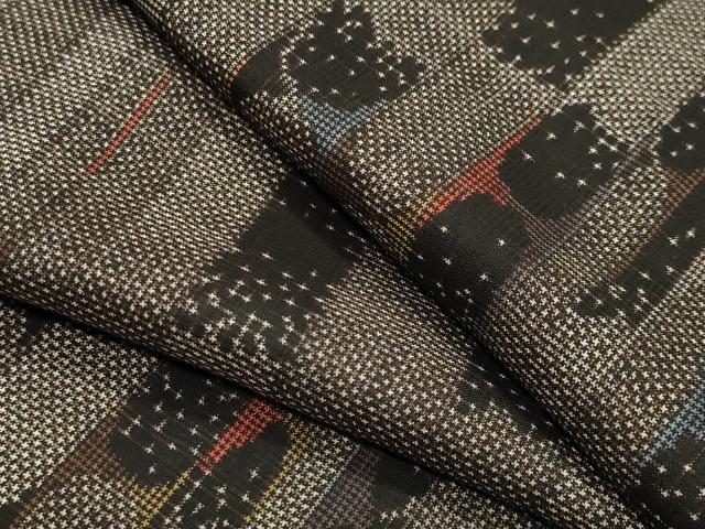 平和屋着物○本場大島紬 7マルキ 吉祥文 正絹 逸品 CABA9784gh