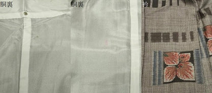 平和屋着物●本場大島紬　9マルキ　横段花文　正絹　逸品　CABA9786gh