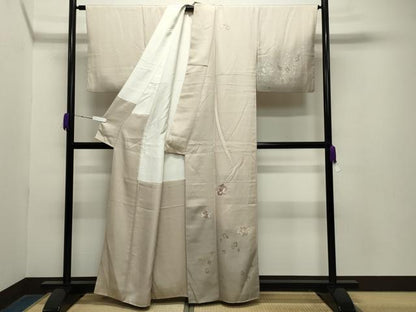 平和屋着物●訪問着　作家物　刺繍　カトレア　暈し染め　金銀彩　正絹　逸品　CABA9790gh