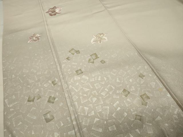 平和屋着物●訪問着　作家物　刺繍　カトレア　暈し染め　金銀彩　正絹　逸品　CABA9790gh
