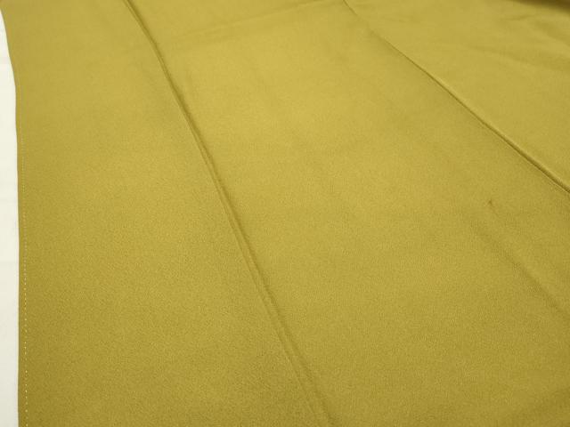 平和屋着物●染色作家　斉藤三才　色無地　菜種油色　正絹　逸品　CABA9791gh