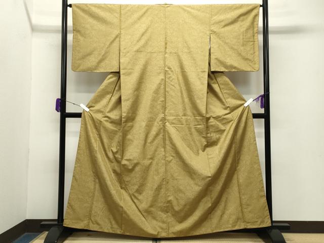 平和屋着物●上質な紬　鳳凰花唐草文　正絹　逸品　CABA9795gh