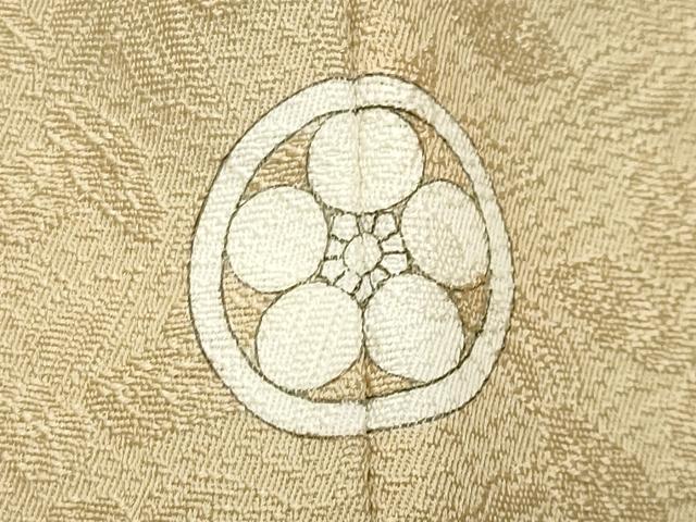 平和屋着物●上質な色無地 舞葉地紋 南天染 木蘭色 正絹 逸品 CABA9799gh