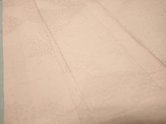 平和屋着物●上質な色無地 切嵌花地紋 人色 大丸扱い 正絹 逸品 CABA9800gh