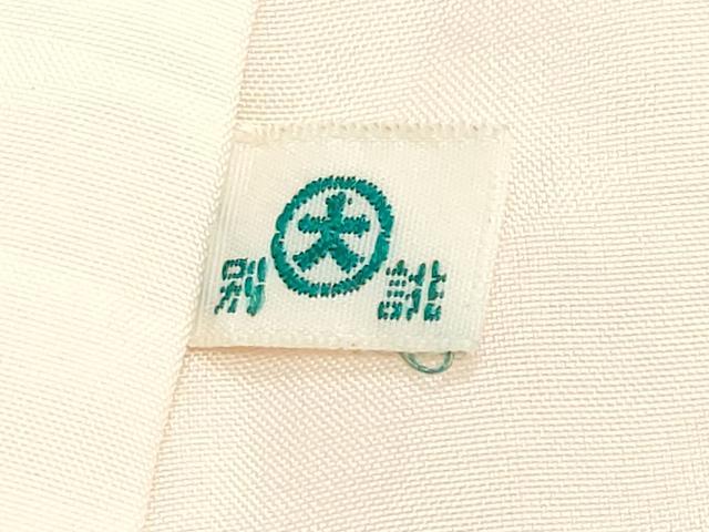 平和屋着物●上質な色無地 切嵌花地紋 人色 大丸扱い 正絹 逸品 CABA9800gh