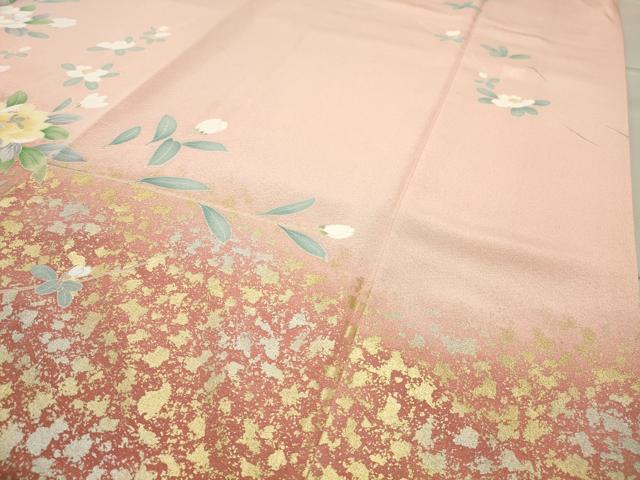 平和屋着物○訪問着 作家物 枝花文 暈し染め 金銀彩