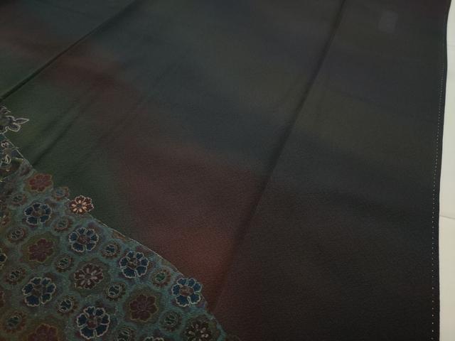 平和屋着物○前田仁仙 仁仙更紗 訪問着 更紗鳳凰花文