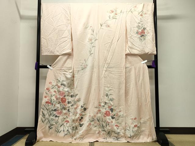 平和屋着物●訪問着　草花文　暈し染め　上代25万　仮絵羽　正絹　逸品　未使用　CABA9830gh 平和屋着物○訪問着 草花文 暈し染め 上代25万 仮絵