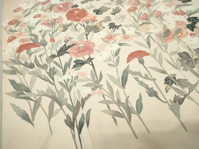 平和屋着物○訪問着 草花文 暈し染め 上代25万 仮絵