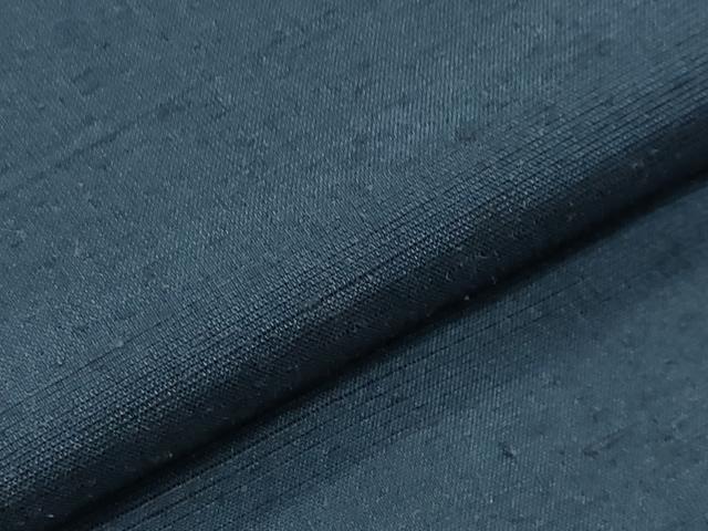 平和屋着物○男性 紬 アンサンブル 霞文 濃藍色 キングサイズ 正絹 逸品