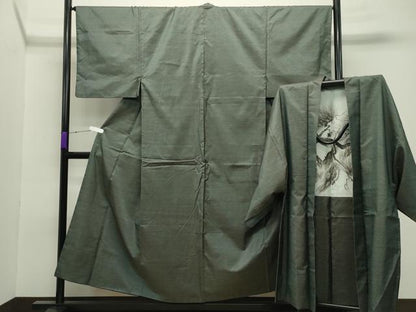 平和屋着物●男性 本場大島紬 アンサンブル 亀甲柄 正絹 逸品 CABA9846gh