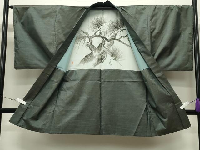平和屋着物●男性 本場大島紬 アンサンブル 亀甲柄 正絹 逸品 CABA9846gh
