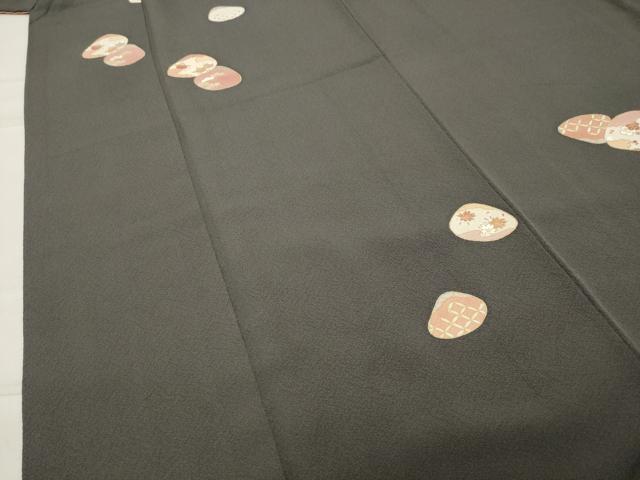 平和屋着物●上質な小紋　貝合わせ花文　金彩　正絹　逸品　CABA9847gh
