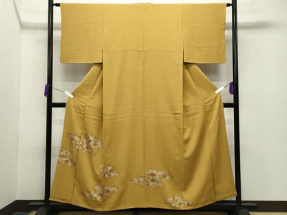 平和屋着物●螺鈿工芸作家　佐野正喜　色留訪問着　雲重ね吉祥文　金銀彩　正絹　逸品　CABA9848gh