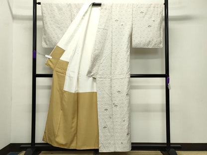 平和屋着物●訪問着　駒刺繍　舞花文　金彩　正絹　逸品　CABA9858gh