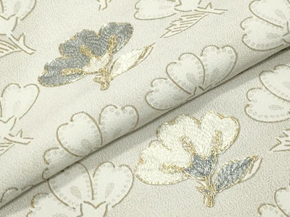 平和屋着物●訪問着　駒刺繍　舞花文　金彩　正絹　逸品　CABA9858gh