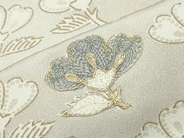 平和屋着物●訪問着　駒刺繍　舞花文　金彩　正絹　逸品　CABA9858gh