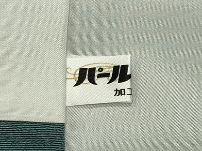平和屋着物●上質な色無地　献上浜ちりめん　青磁色　反端付き　正絹　逸品　CABA9861gh