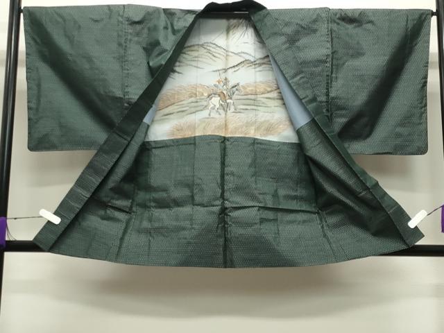 平和屋着物●男性　本場大島紬　アンサンブル　亀甲柄　正絹　逸品　CABA9862gh