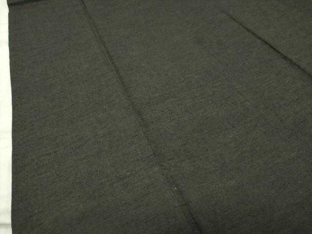平和屋着物●男性 紬 アンサンブル 憲法黒茶色 正絹 逸品 CABA9864gh