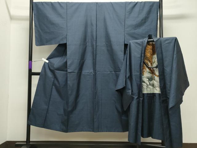 平和屋着物○男性 本場大島紬 アンサンブル 100亀甲 総詰め 正絹 逸品