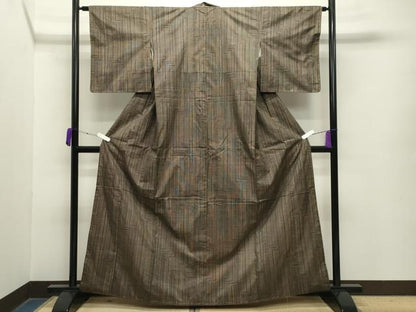 平和屋着物●本場大島紬 7マルキ 幾何学文様 正絹 逸品 未使用 CABA9866gh